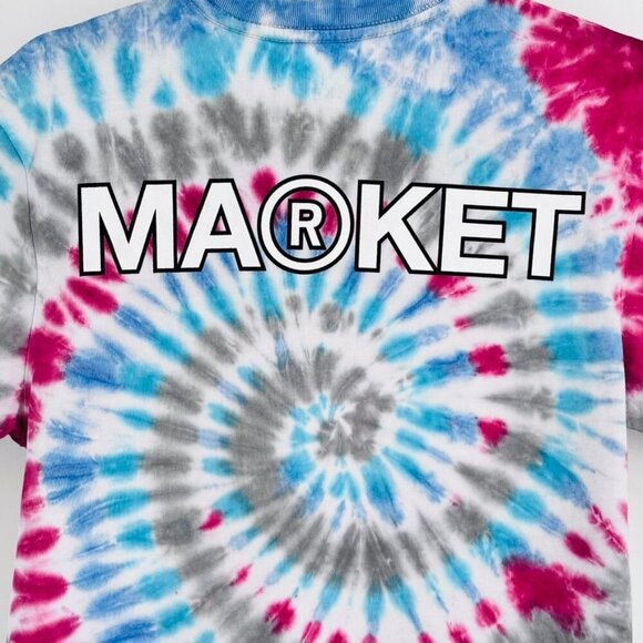 Market Smiley Tie Dye T Shirt Size S Global All Over the World - Picture 10 of 11